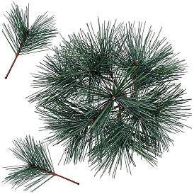 30шт. искусственные пластиковые сосновые ветки, зеленые растения, сосновые иголки для гирлянды, венка, рождественского и садового декора