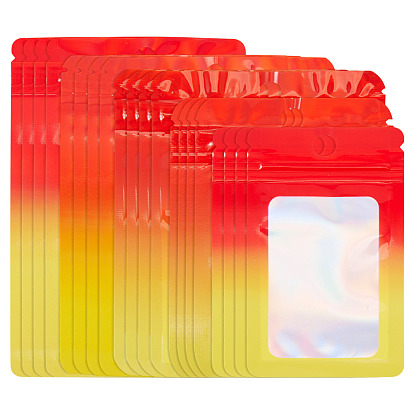 50 шт. 5 стили прямоугольные блестящие голографические пакеты из ПВХ с застежкой-молнией, многоразовые упаковочные пакеты, мешок с самоуплотнением