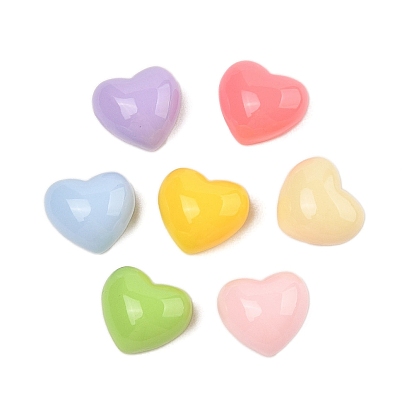 Непрозрачные кабошоны из смолы, разноцветные