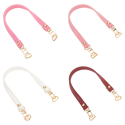 4 шт 4 цвета ремни сумки из искусственной кожи, широкие ручки сумки, с поворотной застежкой из цинкового сплава и полукольцами, аксессуары для изготовления кошельков