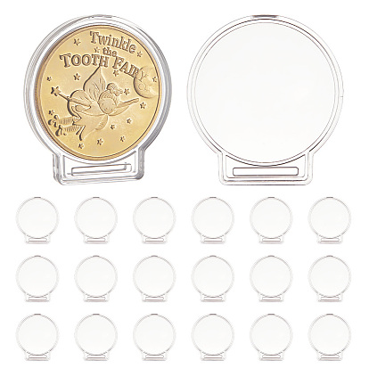 Прозрачный акриловый бокс для демонстрации памятных монет, защитный футляр для монет, круглые