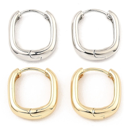 Латунные серьги обруча, овальные