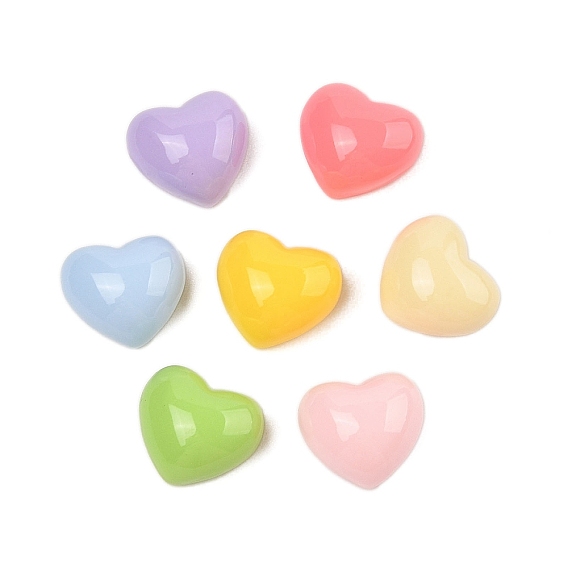 Непрозрачные кабошоны из смолы, разноцветные