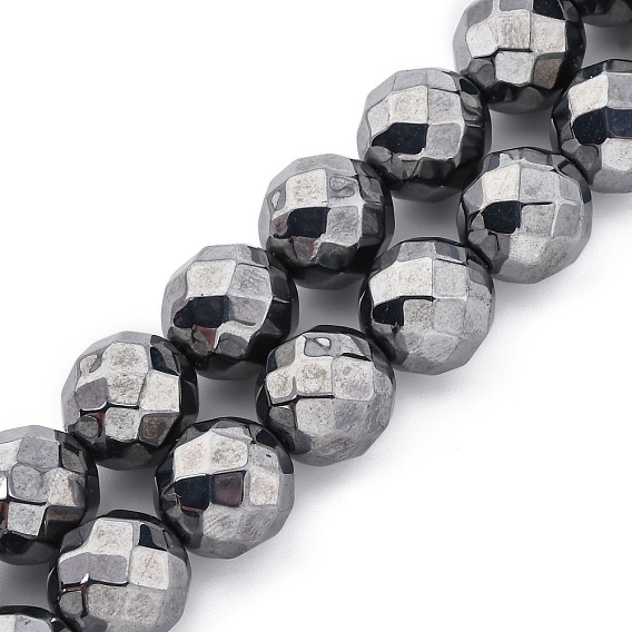 Синтетические терагерцовые бусины из камня, граненые, круглые
