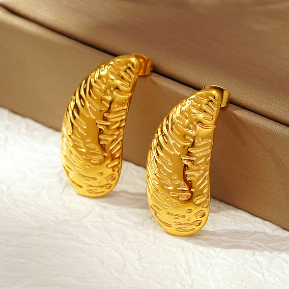 304 серьги-гвоздики из нержавеющей стали в форме капли для ежедневного ношения женщинами