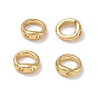 Brass Ring Charm Connectors, Bracelet Necklace End Loop Wire Protector, Round Ring