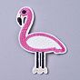 Computerized Embroidery Cloth Iron on/Sew on Patches, Costume Accessories, Appliques, Flamingo Shape