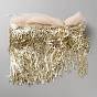 Bordure en dentelle à franges en polyester, avec des pompons à paillettes en plastique, pour les accessoires vestimentaires