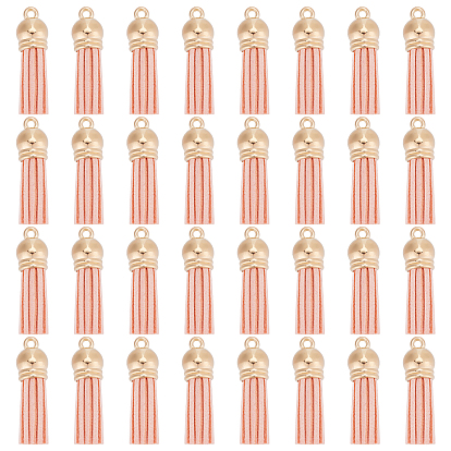 100 кулон с кисточками из искусственной замши., с концами пластмассового шнура ccb