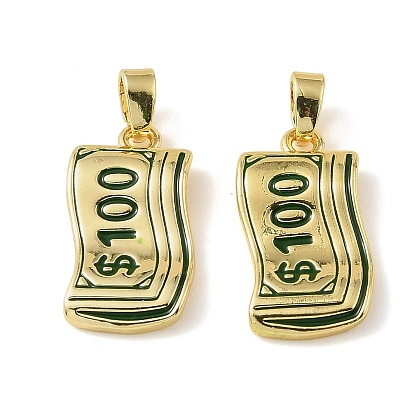 Латунные подвески, с эмалью, долларовые подвески, долговечный