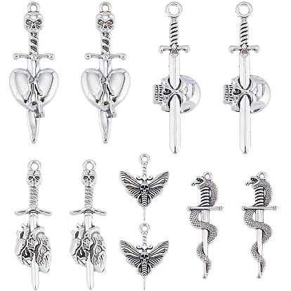 40 шт 5 подвески из сплава в тибетском стиле, разнообразные