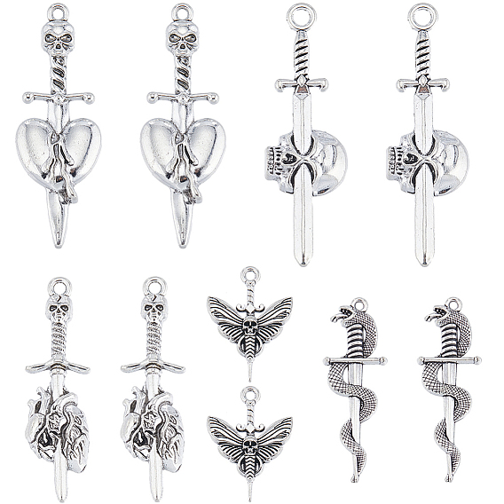 40 шт 5 подвески из сплава в тибетском стиле, разнообразные