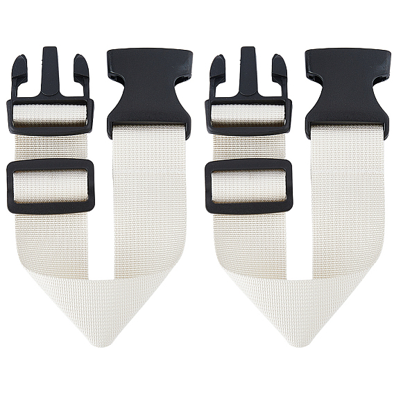2Pcs Nylon Wasit Bag Extension Straps with Black Plastic Buckles for Outdoor, Purse Making Accessories
