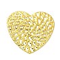 Rack Plating Iron Cabochons, Hollow Heart