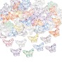 Baking Paint Transparent Glass Beads, Butterfly