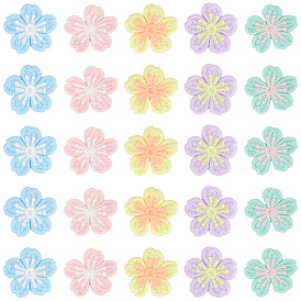 50шт. 5цвета полиэстеровые аппликации, пришиваем заплатки из фетра, костюм украшение аксессуары, цветок