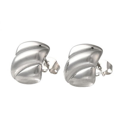 304 прямоугольные серьги-гвоздики из нержавеющей стали для женщин