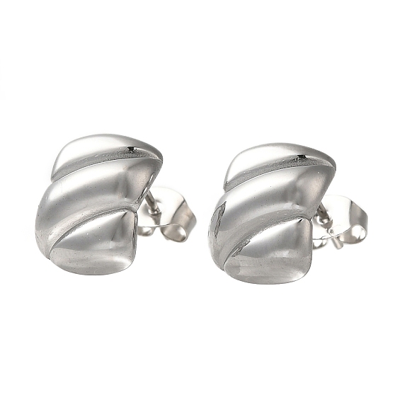 304 прямоугольные серьги-гвоздики из нержавеющей стали для женщин