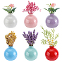 6 piezas 6 colores mini jarrones florales de cerámica para decoración del hogar, floreros pequeños para centro de mesa, florero redondo