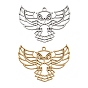 Filigree 304 Stainless Steel Pendants, Owl Charms