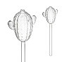 Cactus/Pineapple/Mushroom Glass Self-Watering Stakes, Flower Automatic Watering Device, Garden Waterer