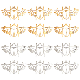 12 шт. 2 цвета 201 подвески из нержавеющей стали, цикада