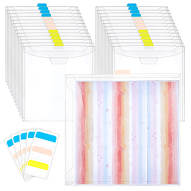 24Pochettes pour dossiers en polypropylène (pièces), sacs de rangement pour documents, rectangle