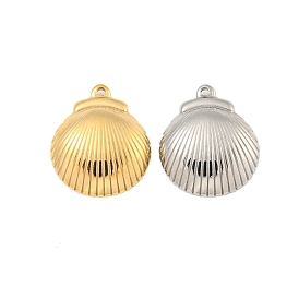 304 Stainless Steel Pendants, Shell Shape Charms