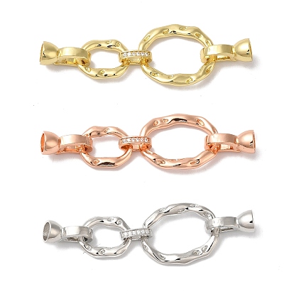 Реечное покрытие латунь микро паве прозрачный кубический цирконий складные застежки, без кадмия и без свинца, долговечный