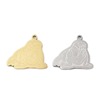 201 Stainless Steel Pendants, Walrus Charm