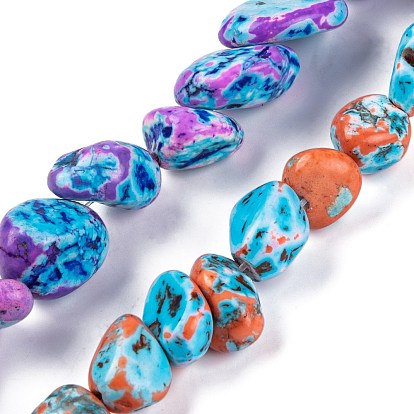 Натуральные имперские нитки из бисера яшмы, окрашенные, самородки