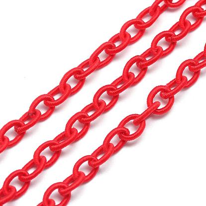 Handmade Nylon Cable Chains Loop, Oval