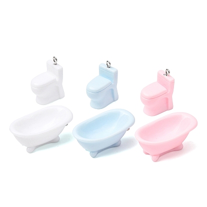 Непрозрачные подвески смолы, с железной платиной петлей