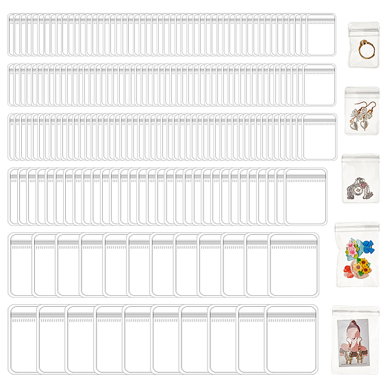 6 стили ПВХ антиокислительные пакеты с застежкой-молнией, прозрачный чехол для хранения ювелирных изделий с защитой от потускнения, прямоугольные