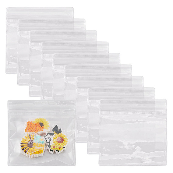 40шт. ПВХ пакеты с застежкой-молнией, пакеты с самоуплотнением, квадратный