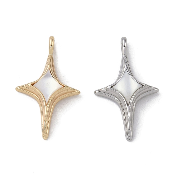 Подвески из латунных ракушек, звезды прелести