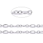 304 Stainless Steel Mother-Son Chains, Figaro Chains, Unwelded, with Spool