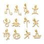 925 подвески из стерлингового серебра с прозрачным микропаве и цирконием, обереги двенадцати созвездий, золотые