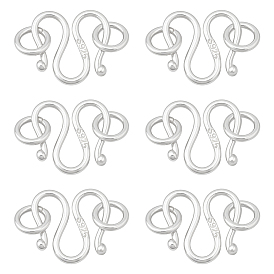 925 стерлингового серебра S-крюк пряжки, с целью перехода в кольце, компоненты разъема для изготовления ювелирных изделий