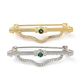 Латунные микропромывные кубические циркониевые броши, арфа