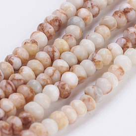 Natural Red Netstone Beads Strands, Faceted, Rondelle