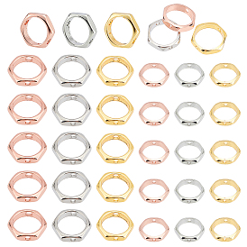 60шт 6 стиль латунная рамка для бусин, шестиугольник