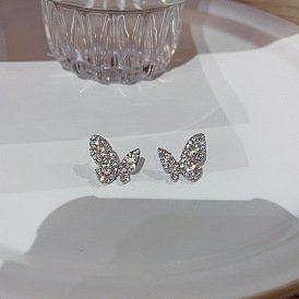 925 Sterling Silver Butterfly Stud Earrings for Women, Minimalist Design and Versatile Style Jewelry