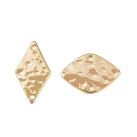 Латунные текстурированные геометрические подвески-соединители, реальный 18 k позолоченный, долговечный, без никеля 