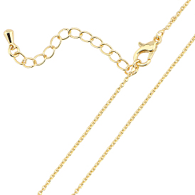 Brass Cable Chain Necklaces Making, with Lobster Claw Clasp