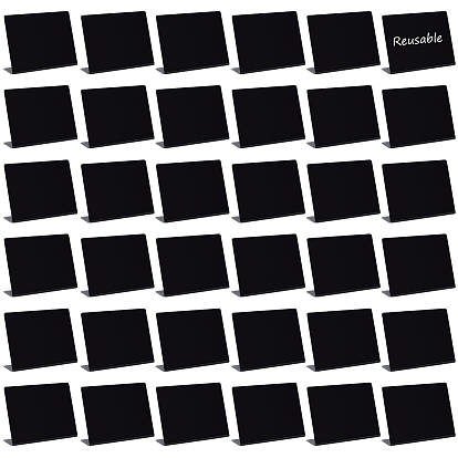 PVC L Shaped Table Desktop Sign Display Stand