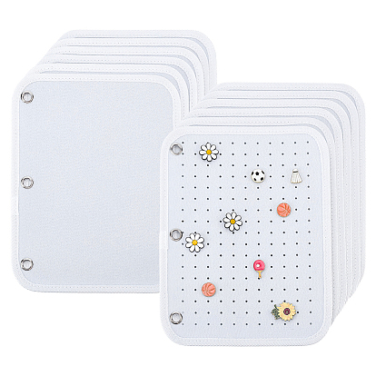 12 Blätter 2 Stile Filztafel Emaille-Pin-Displayseiten, Aufbewahrung für Anstecknadeln, Rechteck