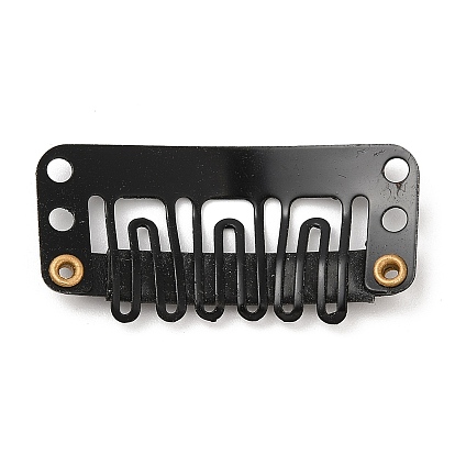 Iron Snap Wig Clips, 6 Teeth Comb Clips for Hair Extensions