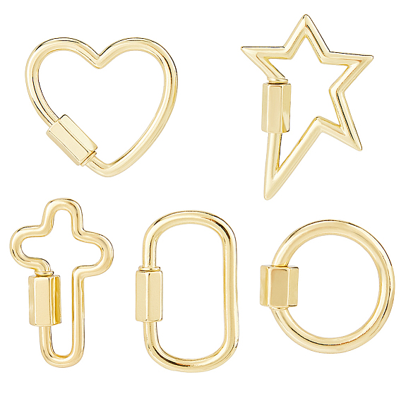 5 шт 5 стили латунный винт-карабин подвески с замком