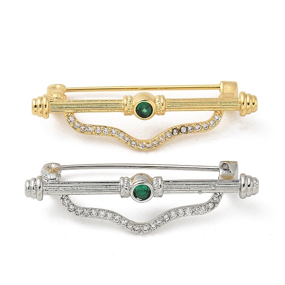 Латунные микропромывные кубические циркониевые броши, арфа